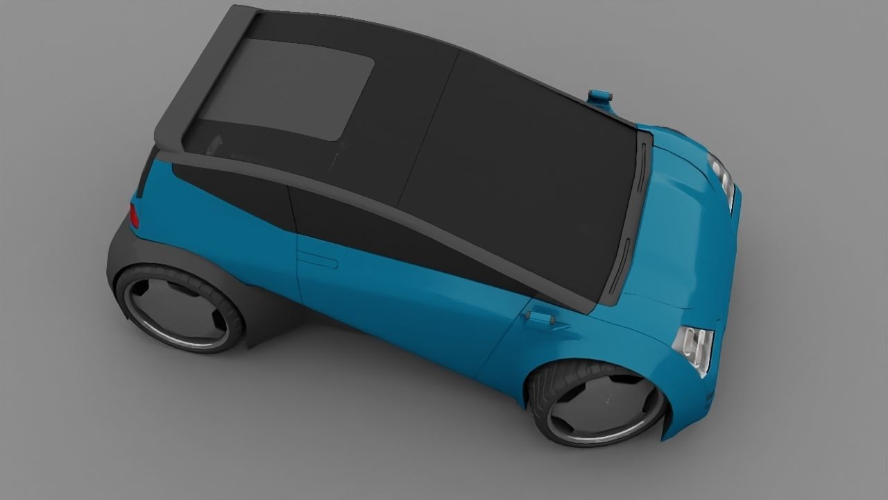 City car model 3D model_8