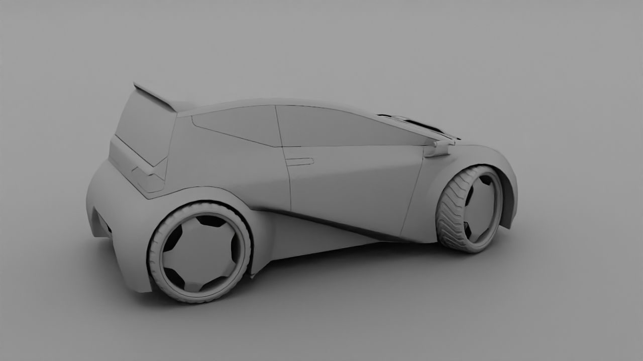 City car model 3D model_11