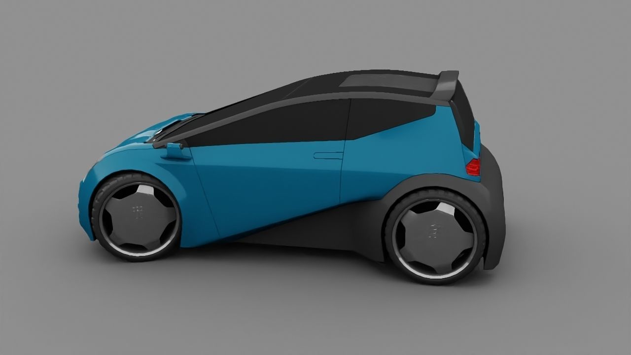 City car model 3D model_5