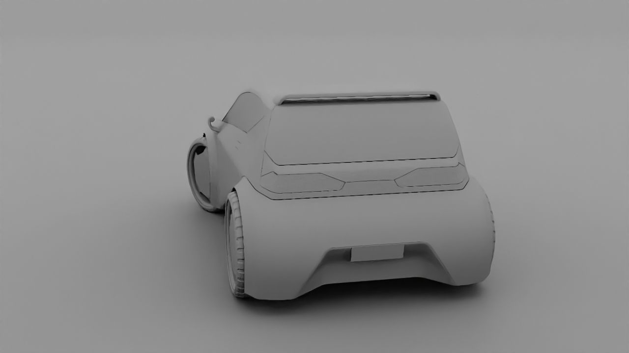 City car model 3D model_9