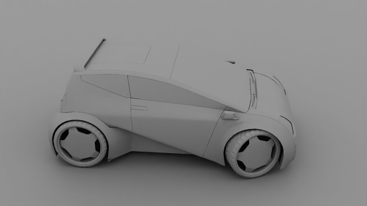 City car model 3D model_12