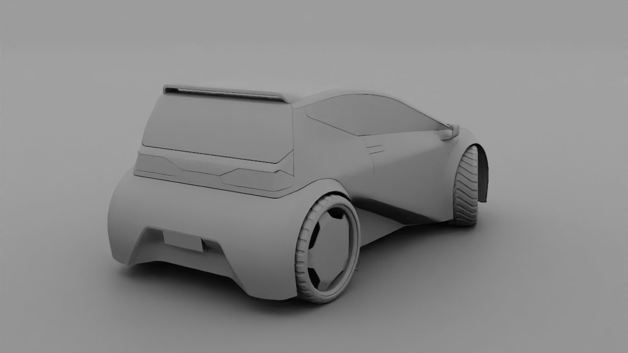 City car model 3D model_10