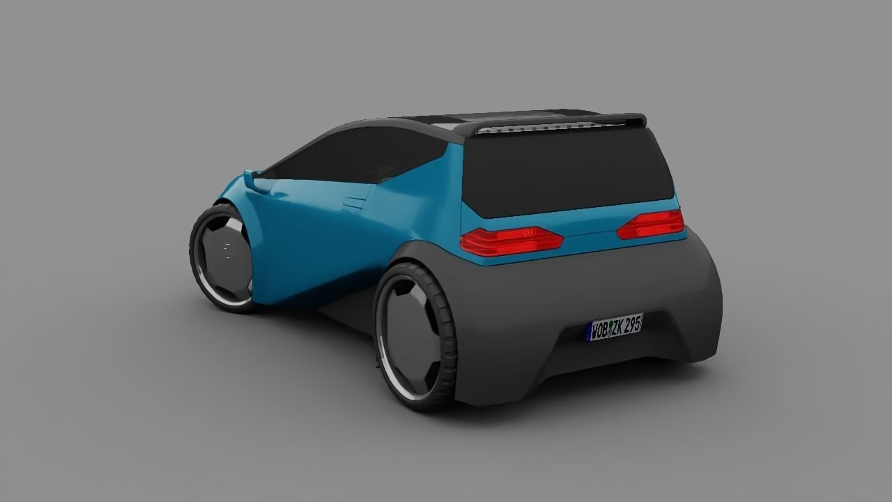 City car model 3D model_4