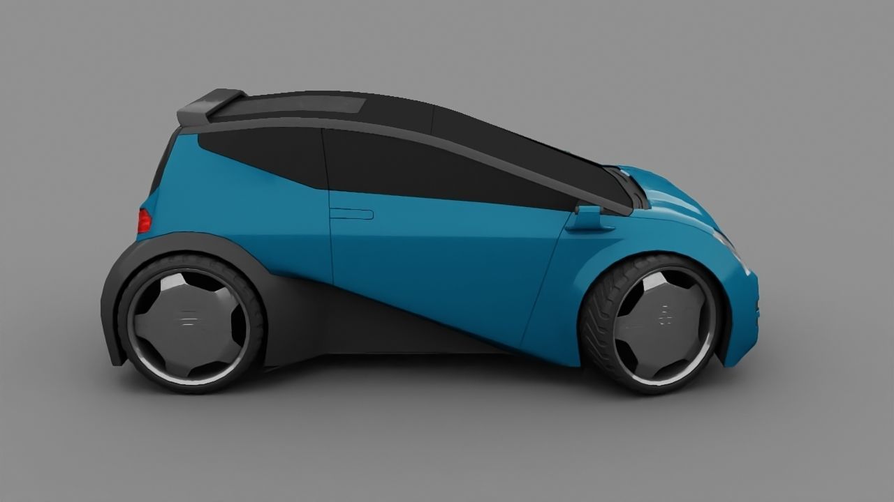 City car model 3D model_1