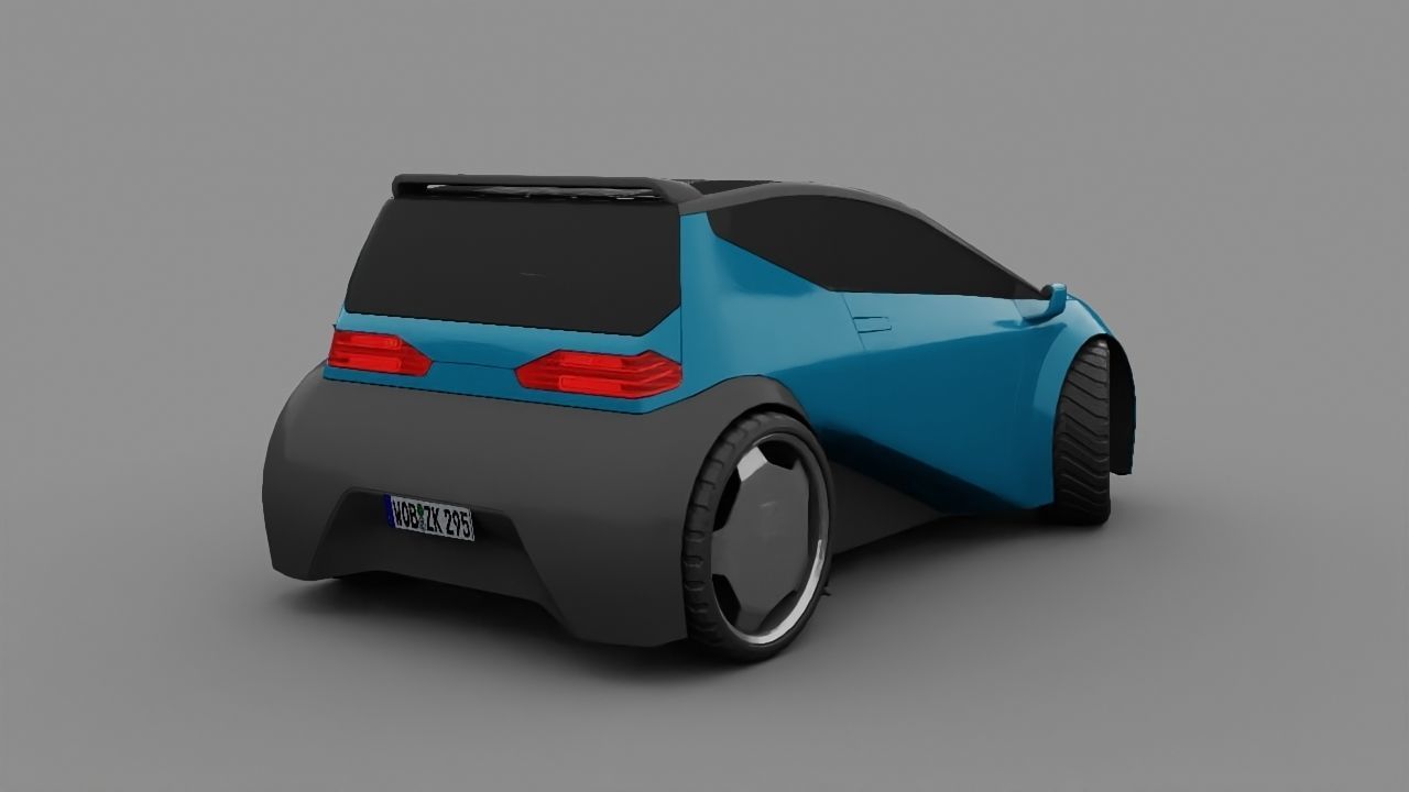 City car model 3D model_3