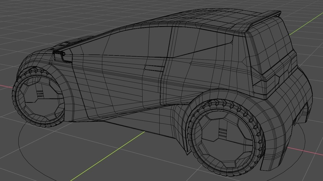 City car model 3D model_17