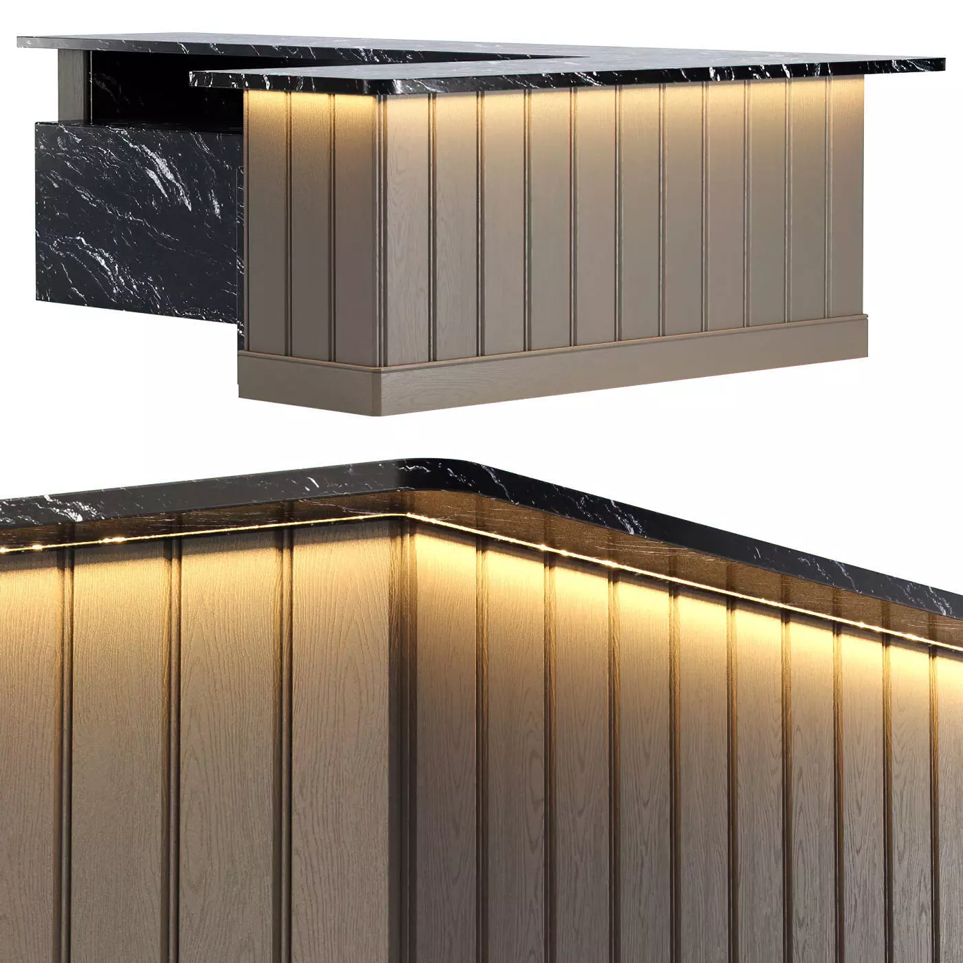 Ebbi corner bar counter EC11  Low-poly 3D model_0