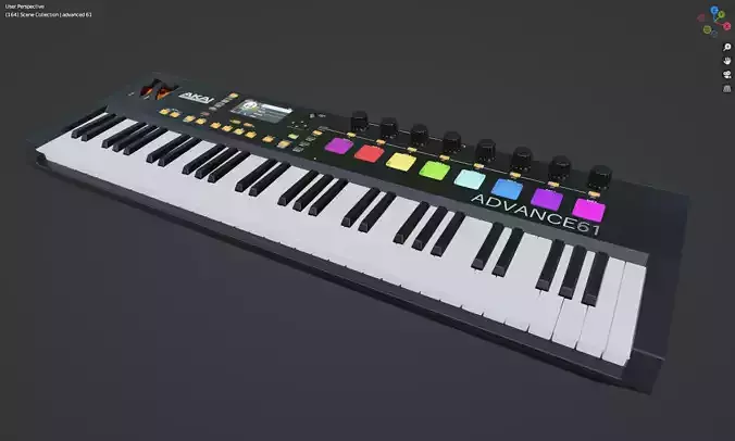 AKAI ADVANCED 61 KEY MIDI KEYBOARD 3D model