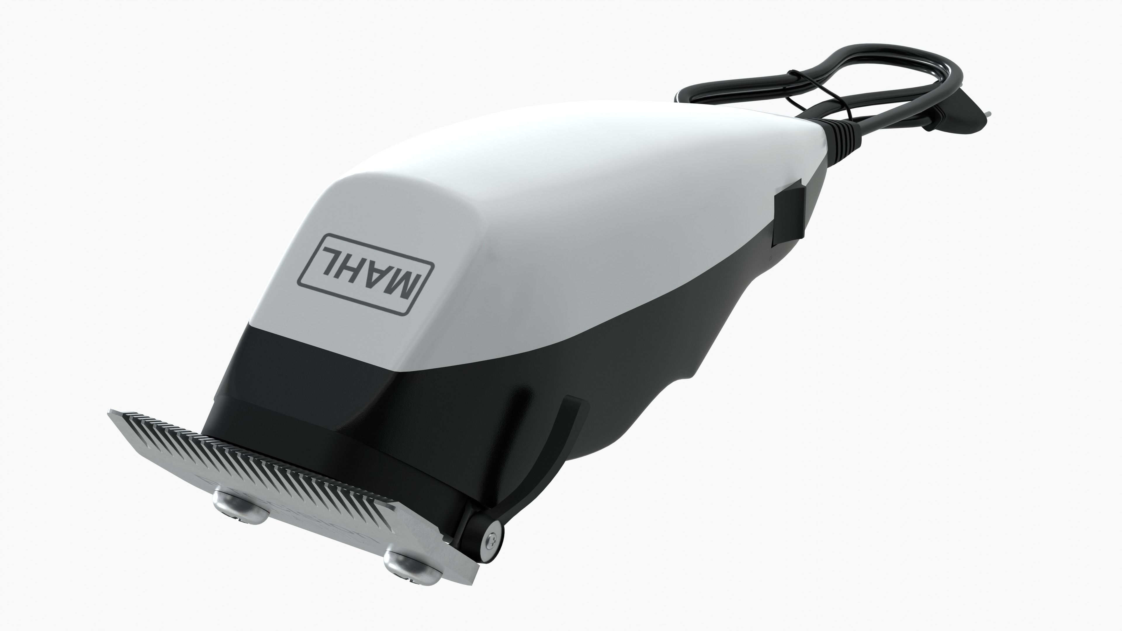 White HairClipper MAHL Low-poly 3D model_3