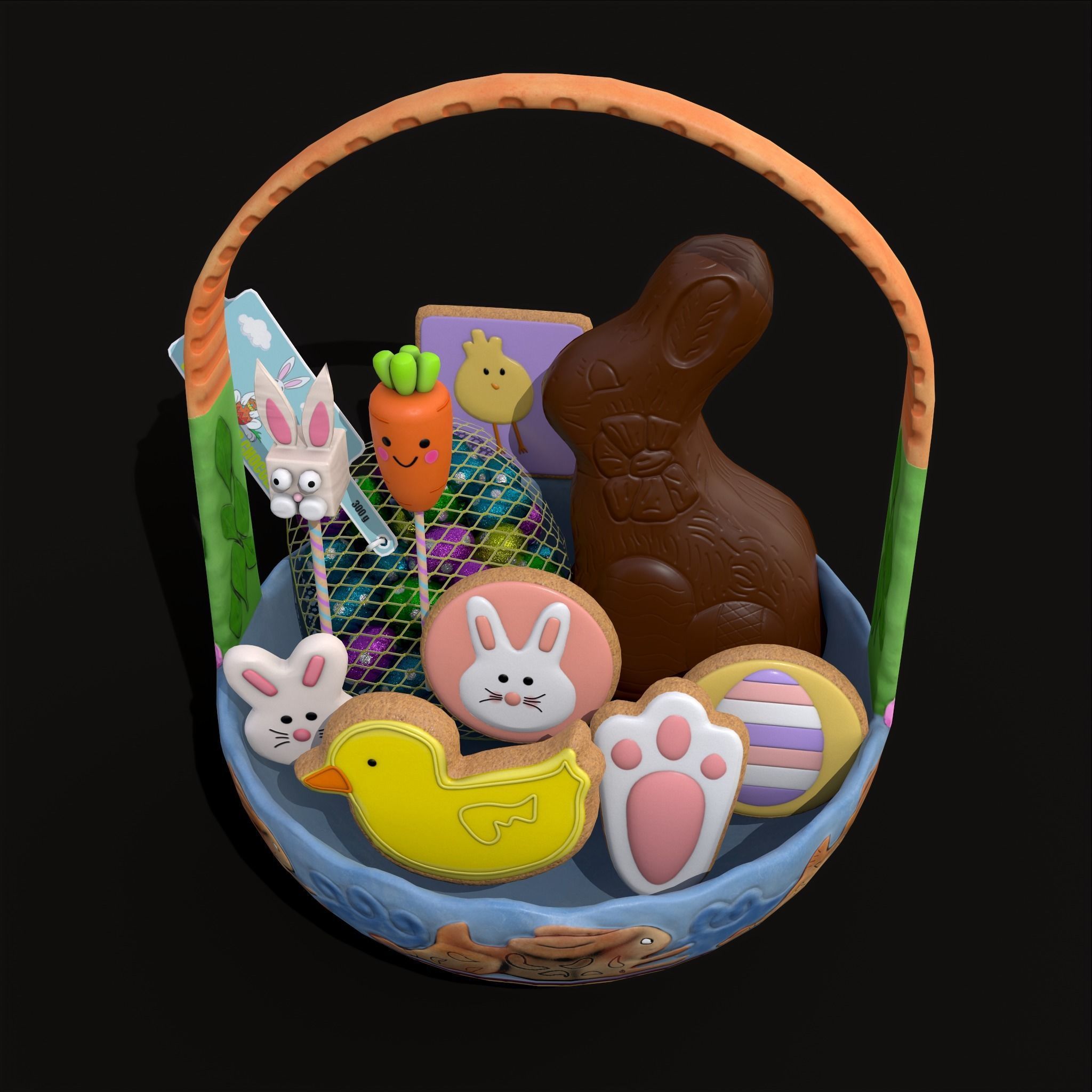 Easter Basket Mix One 3D Model Collection_7