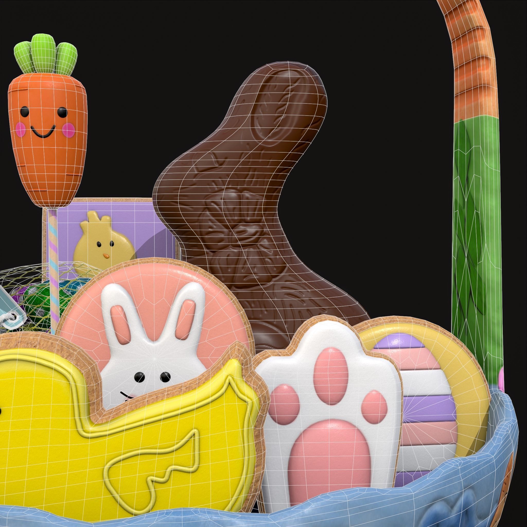 Easter Basket Mix One 3D Model Collection_18