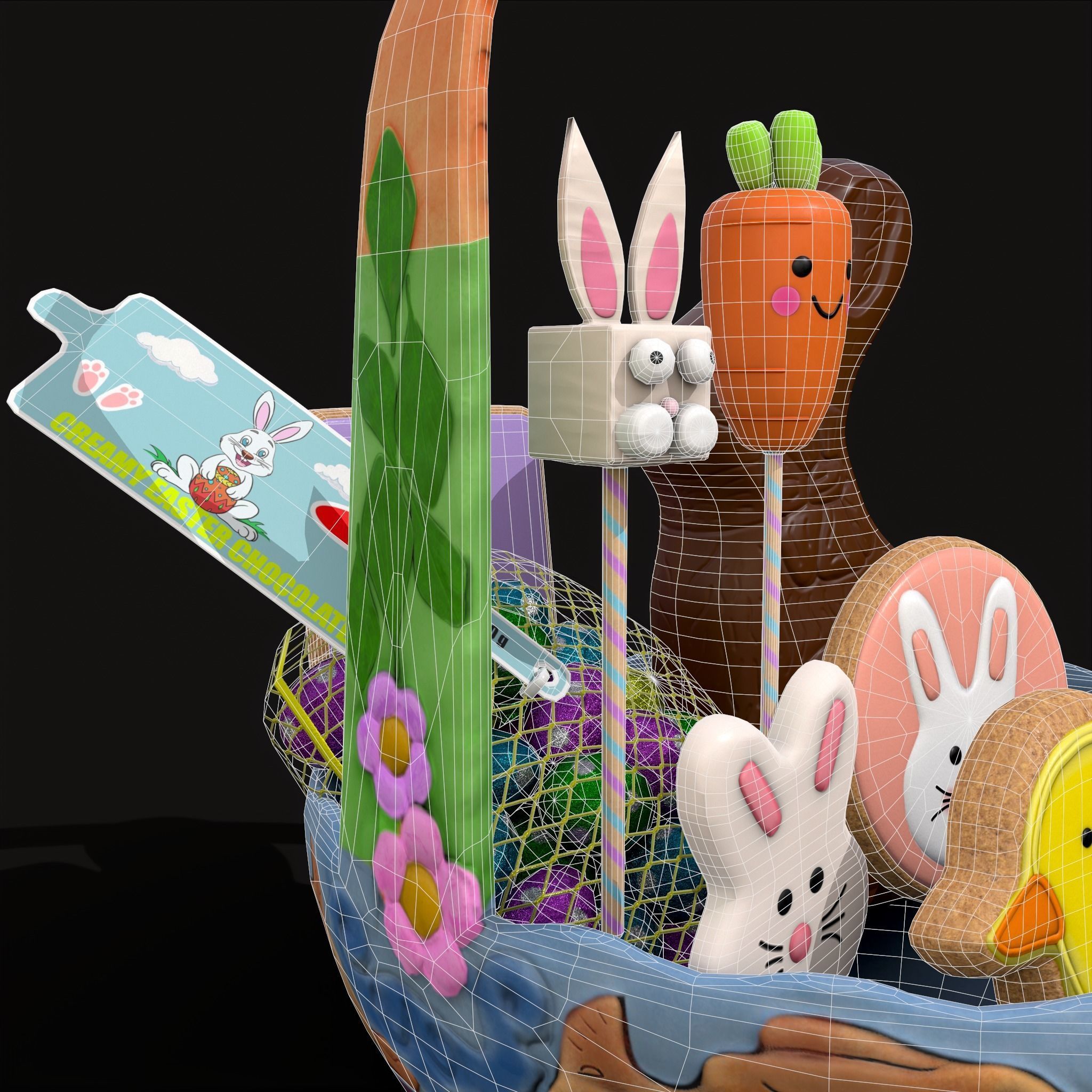 Easter Basket Mix One 3D Model Collection_13