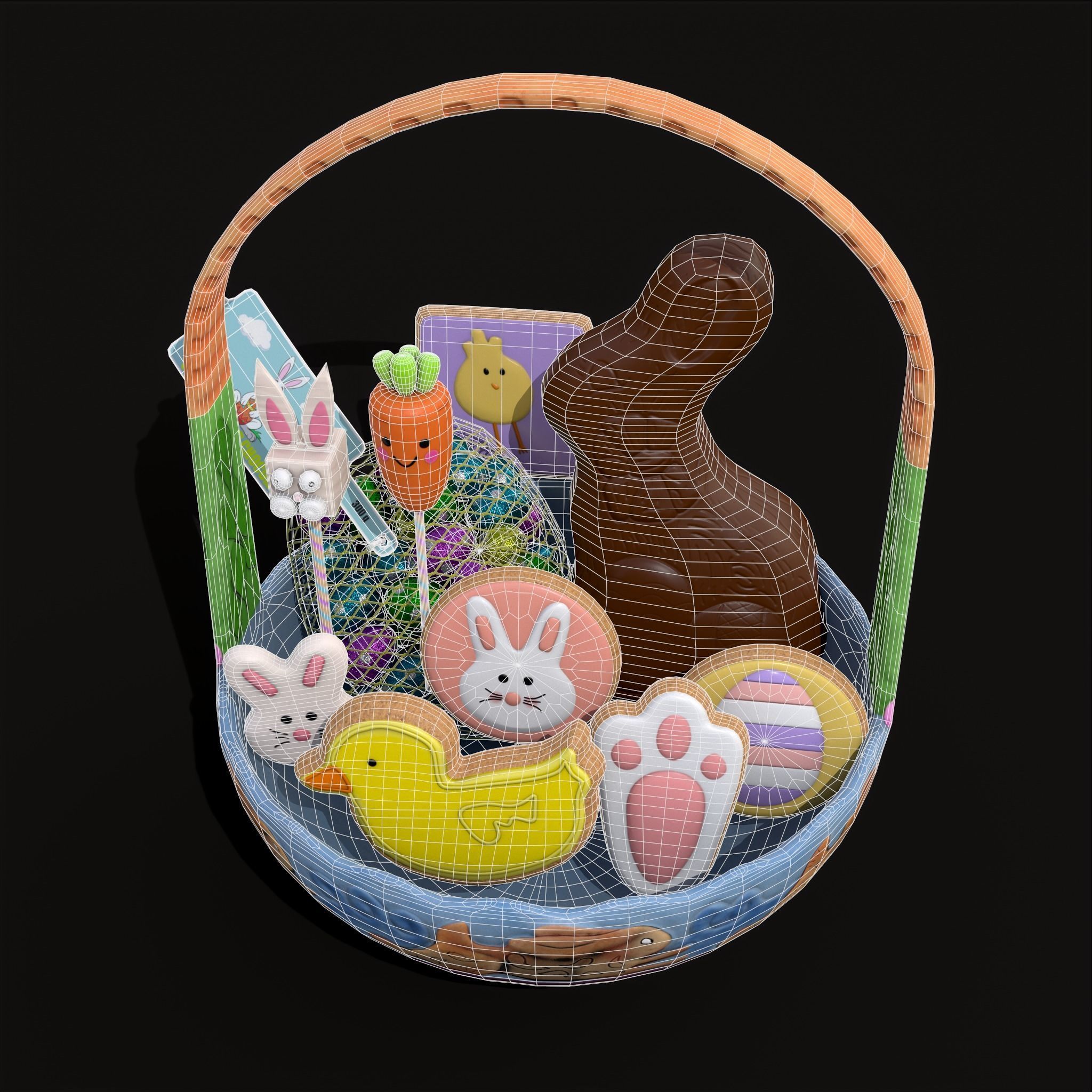 Easter Basket Mix One 3D Model Collection_11