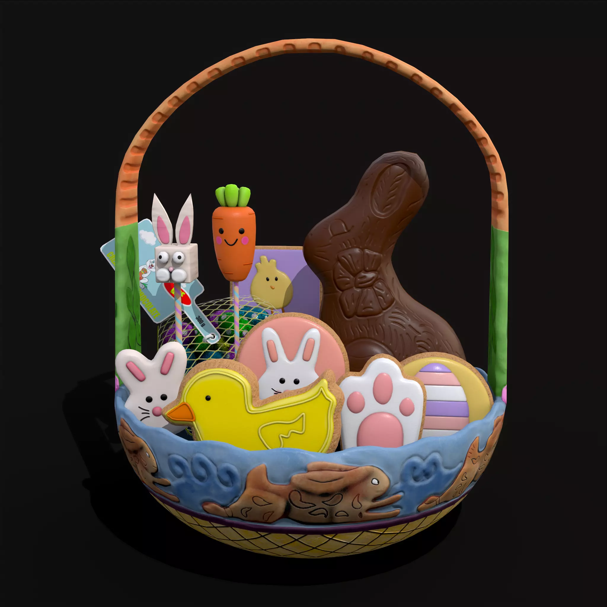 Easter Basket Mix One 3D Model Collection_0