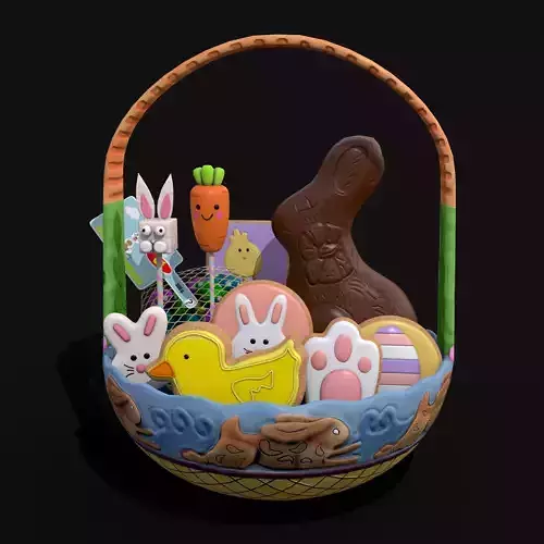 Easter Basket Mix One 3D Model Collection