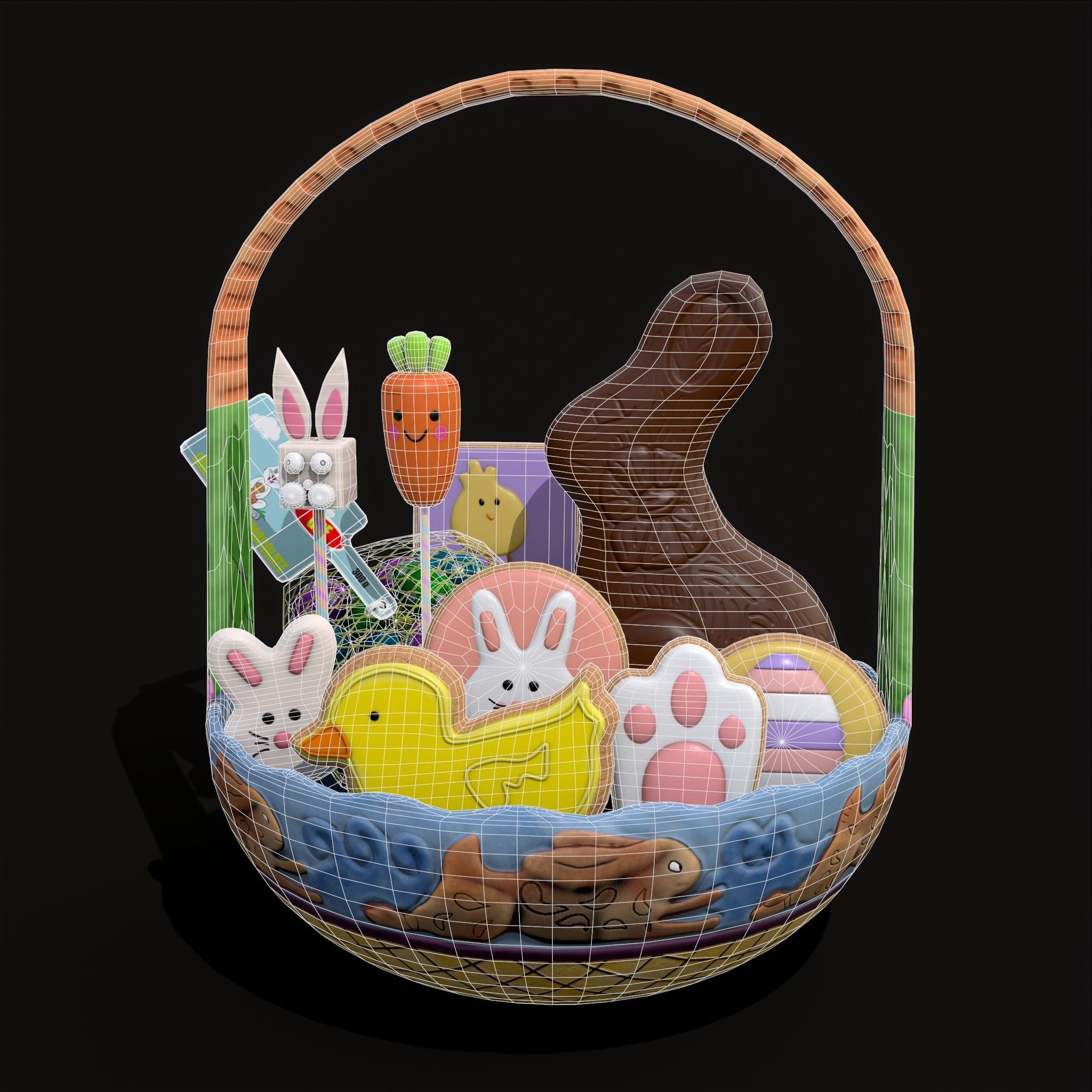 Easter Basket Mix One 3D Model Collection_8