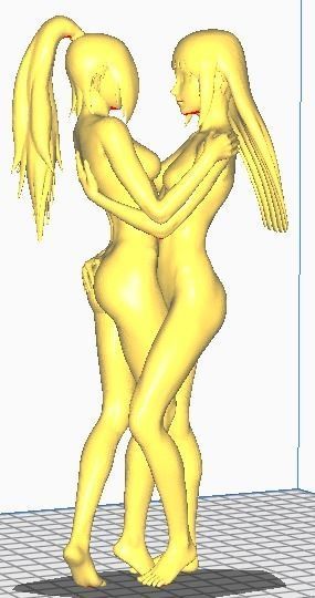 Hinata and Ino 3D print model_4