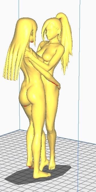 Hinata and Ino 3D print model_2