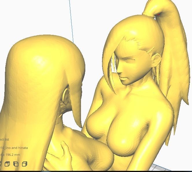 Hinata and Ino 3D print model_1