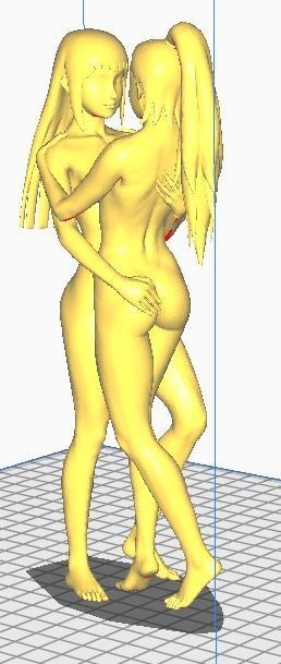 Hinata and Ino 3D print model_3
