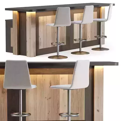 Ebbi bar furniture set v02  3D model