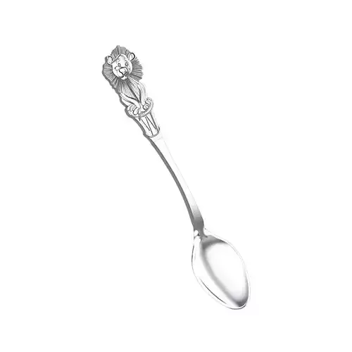 Children teaspoon with a  lion