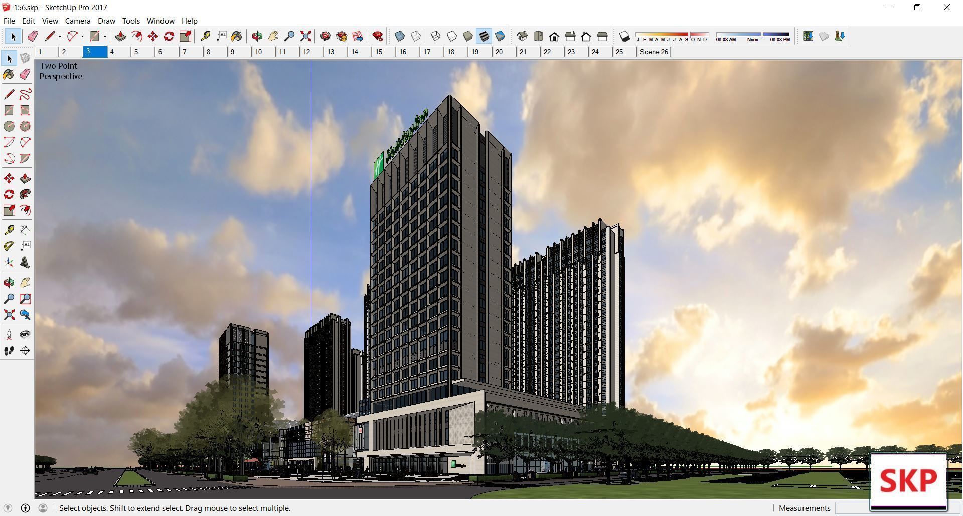 Sketchup Commercial Complex 156 3D model_7