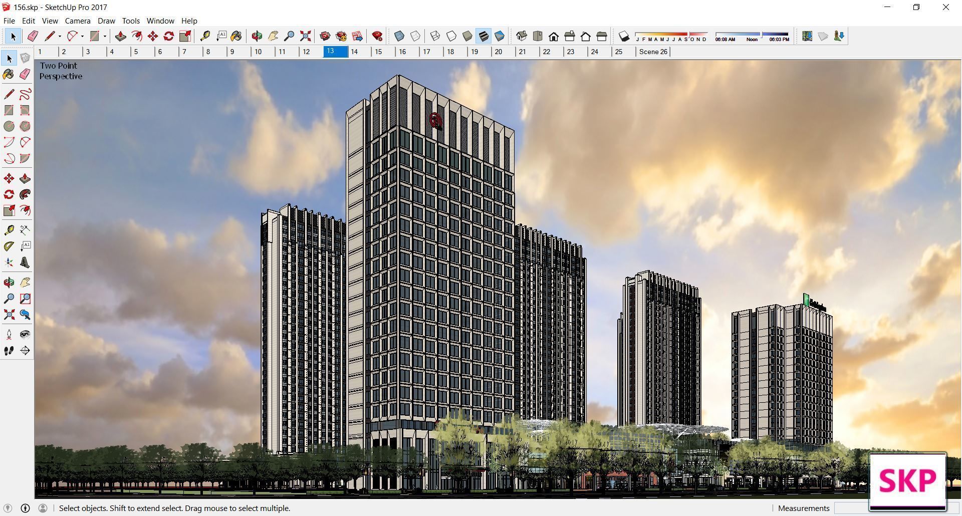 Sketchup Commercial Complex 156 3D model_12