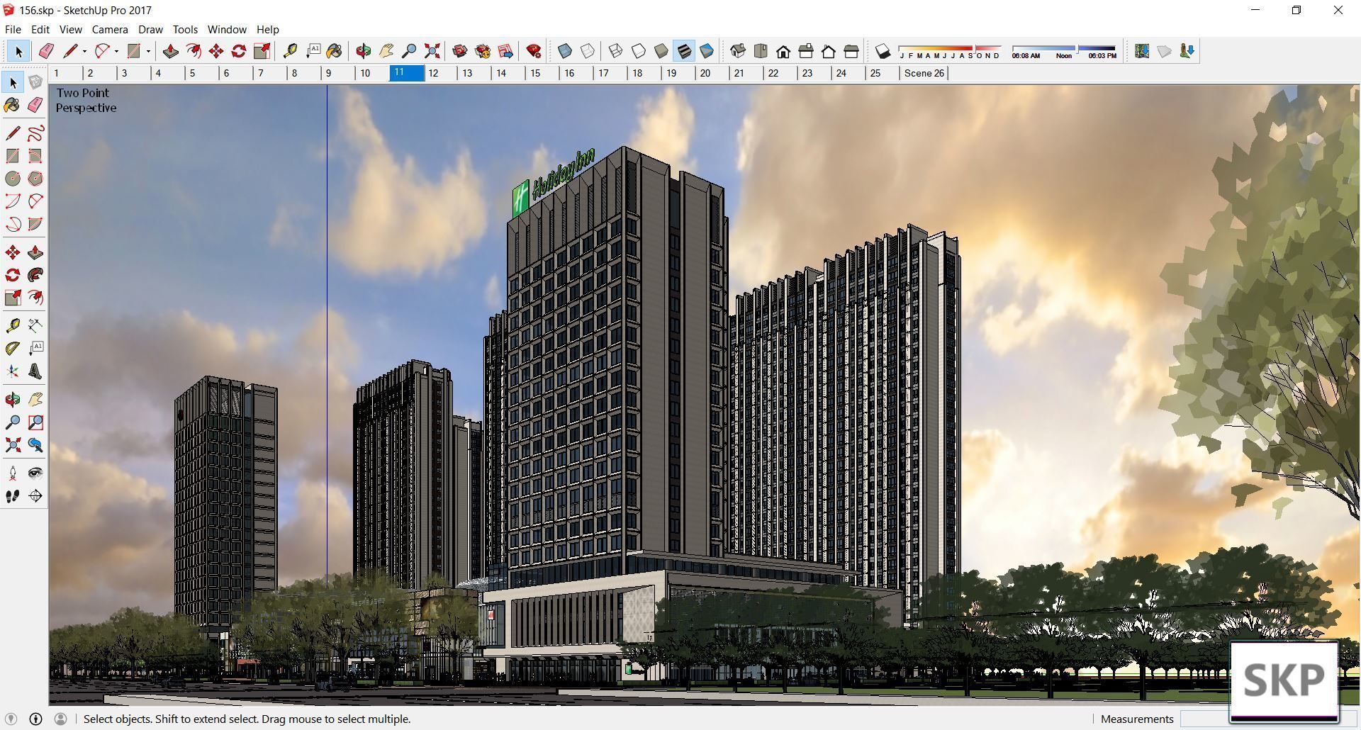 Sketchup Commercial Complex 156 3D model_11