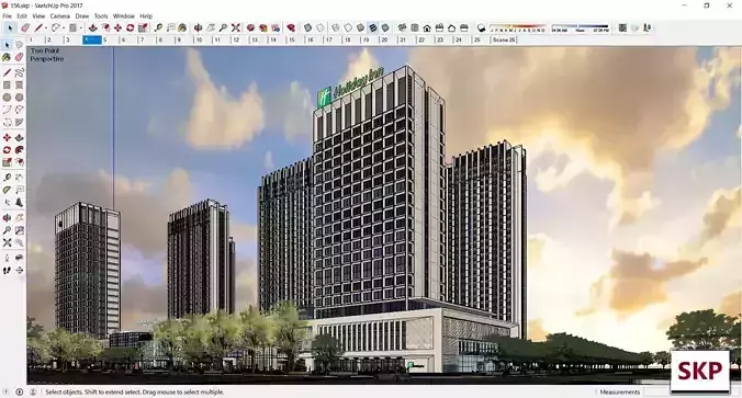 Sketchup Commercial Complex 156 3D model
