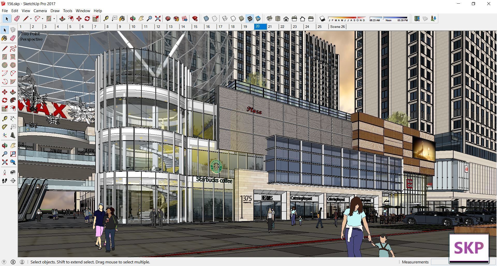 Sketchup Commercial Complex 156 3D model_13