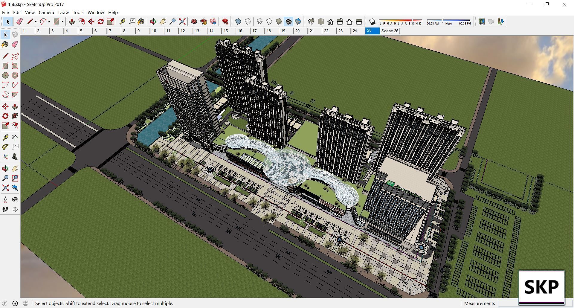 Sketchup Commercial Complex 156 3D model_3