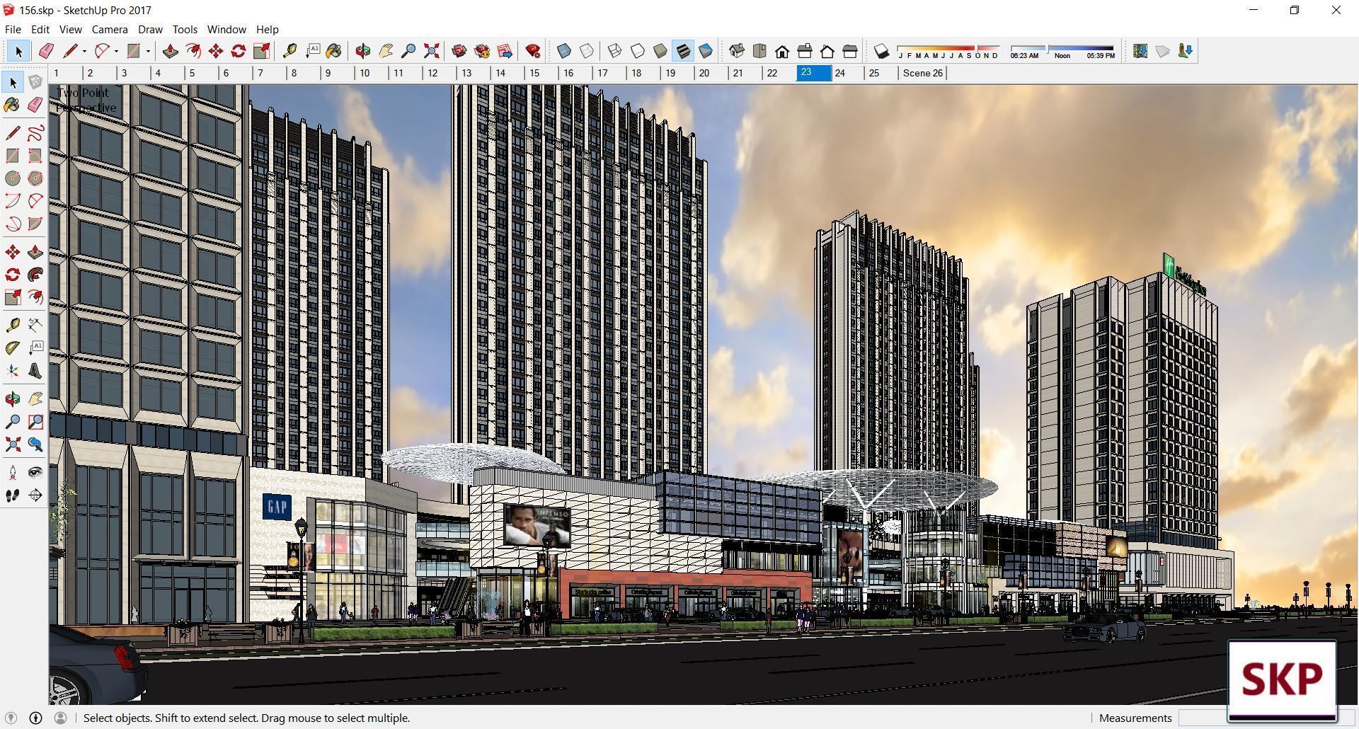 Sketchup Commercial Complex 156 3D model_2