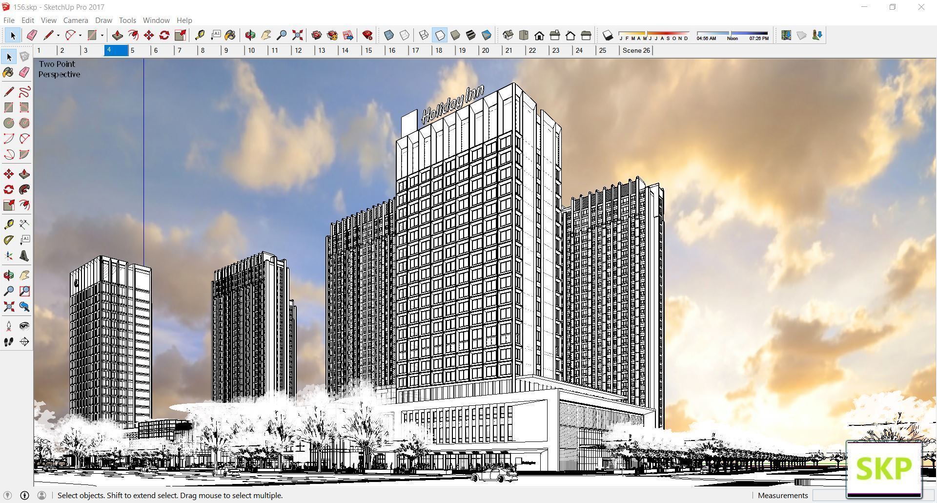 Sketchup Commercial Complex 156 3D model_5