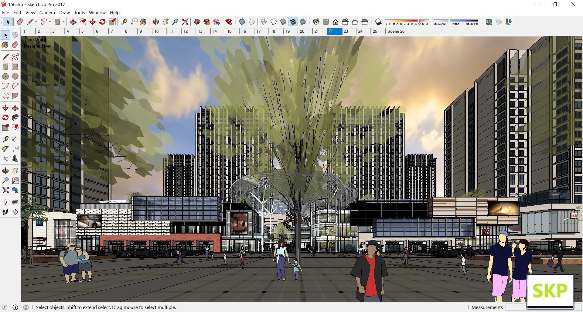 Sketchup Commercial Complex 156 3D model_1