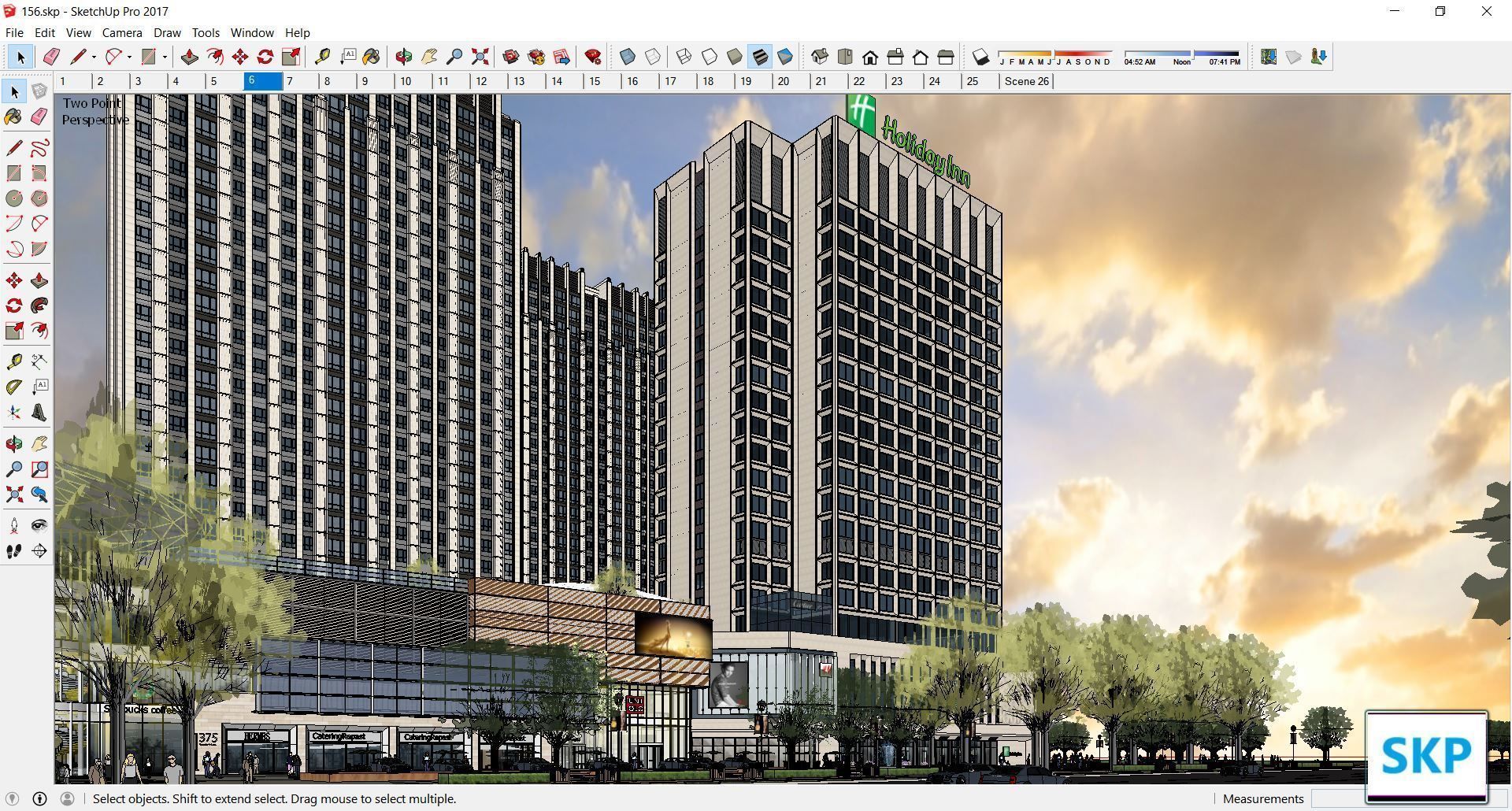Sketchup Commercial Complex 156 3D model_8