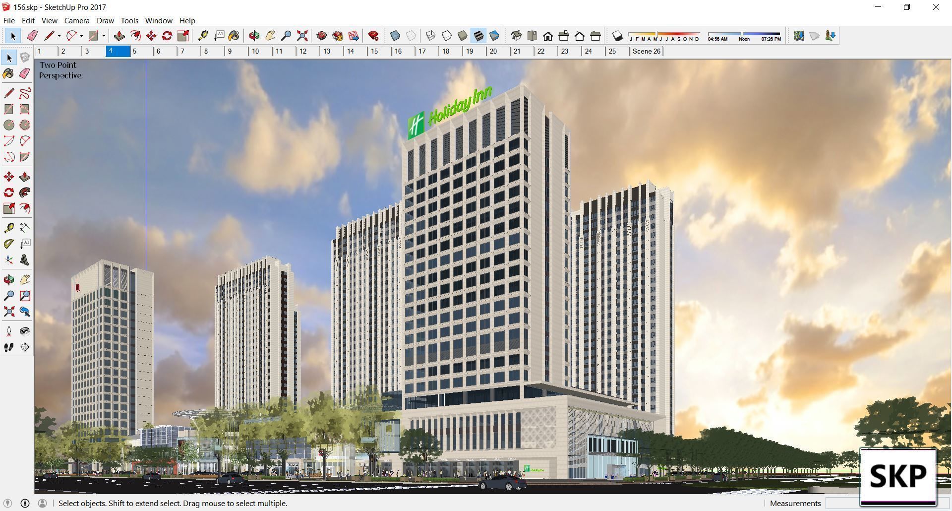 Sketchup Commercial Complex 156 3D model_6