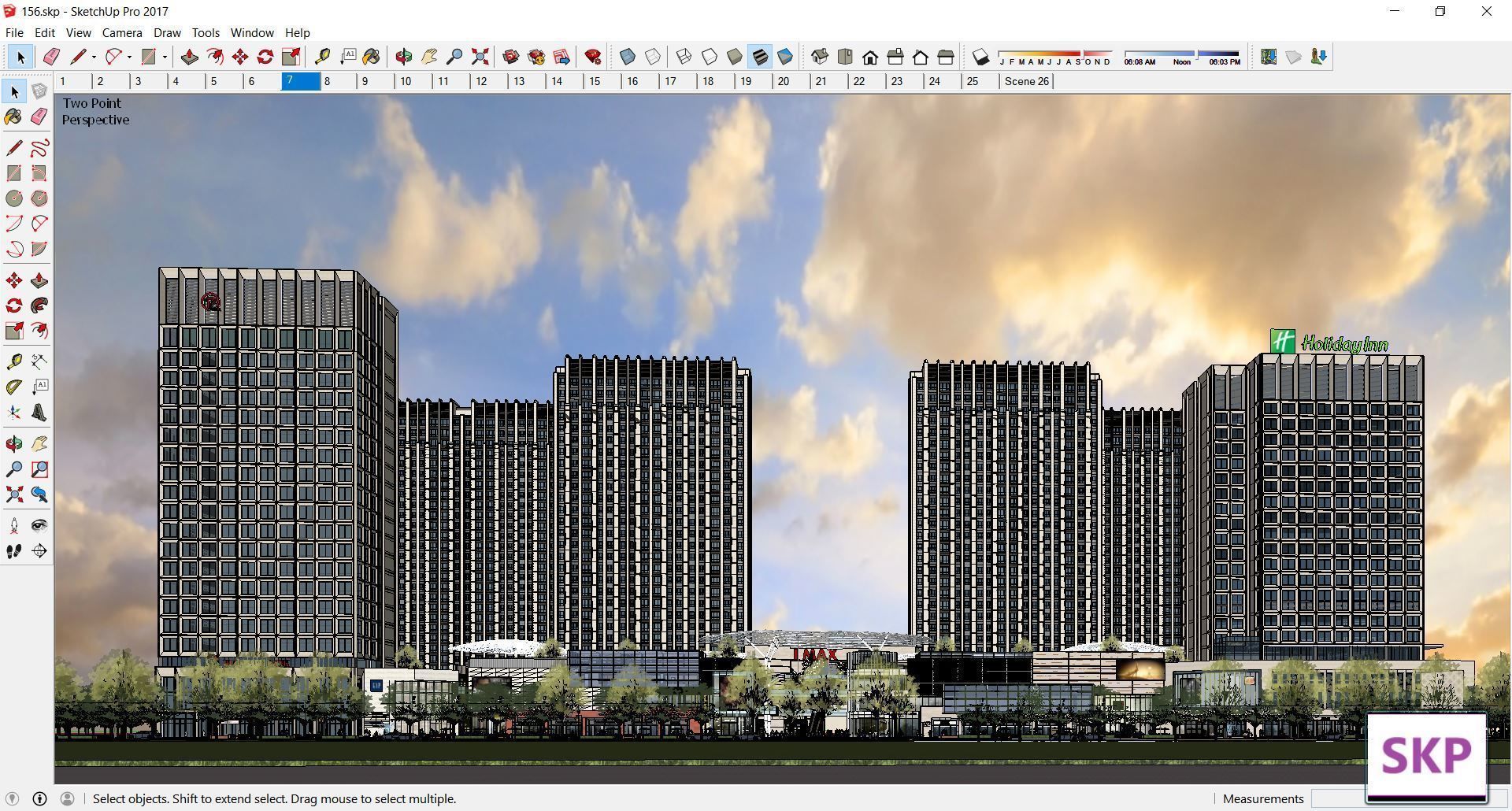 Sketchup Commercial Complex 156 3D model_9
