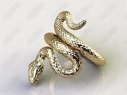 Snake gold ring 3D model