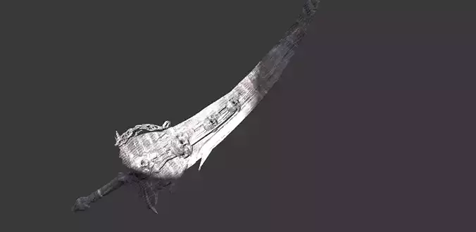 Grim Reaper Sword Ornate 2 3D model