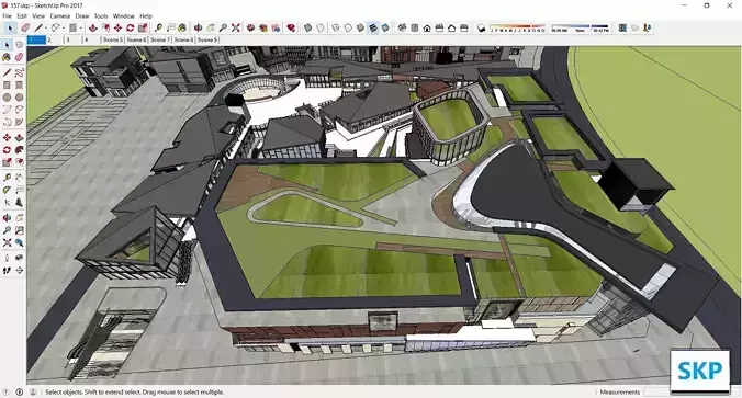 Sketchup Commercial Complex 157 3D model