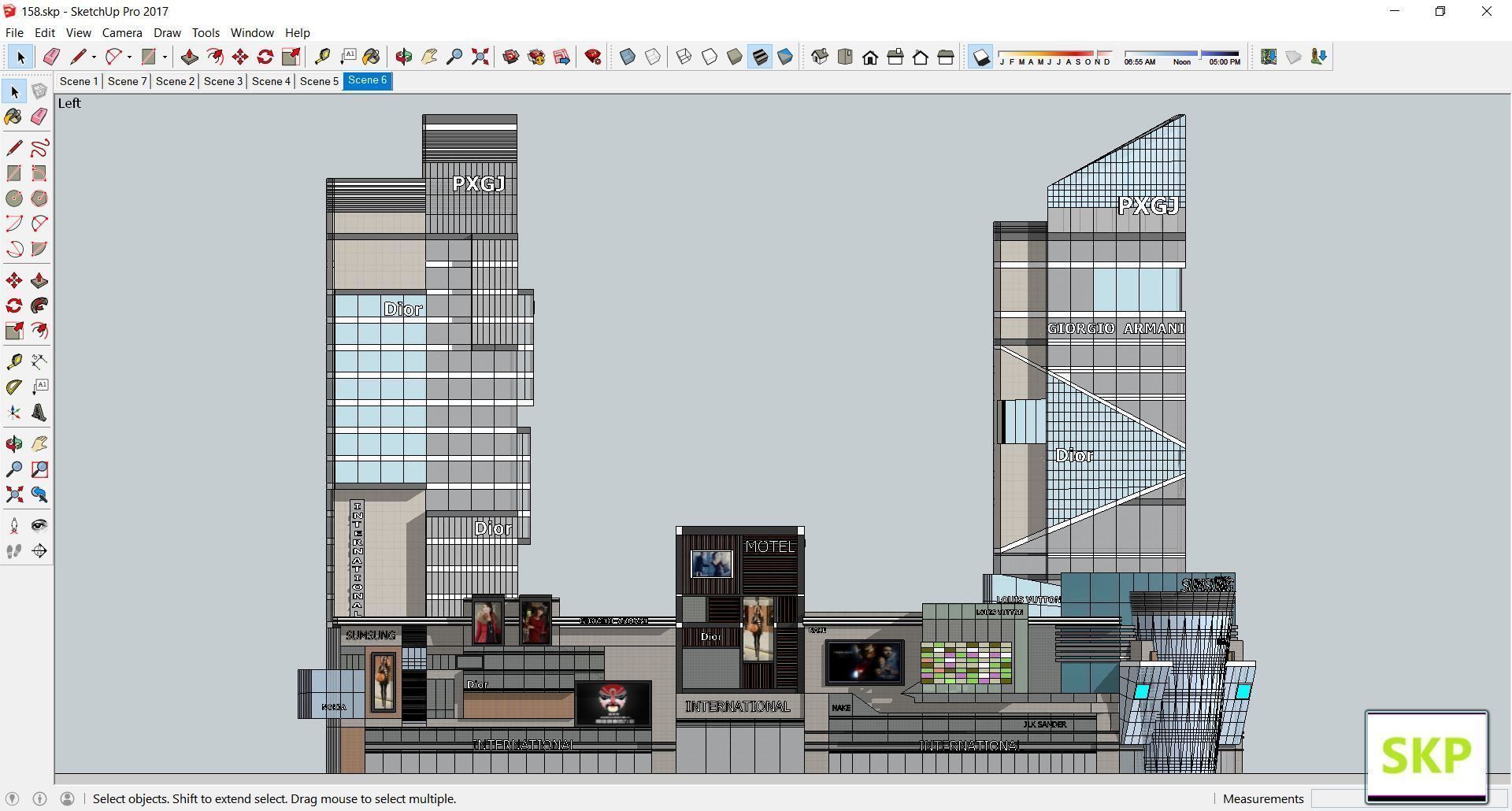 Sketchup Commercial Complex 158 3D model_7
