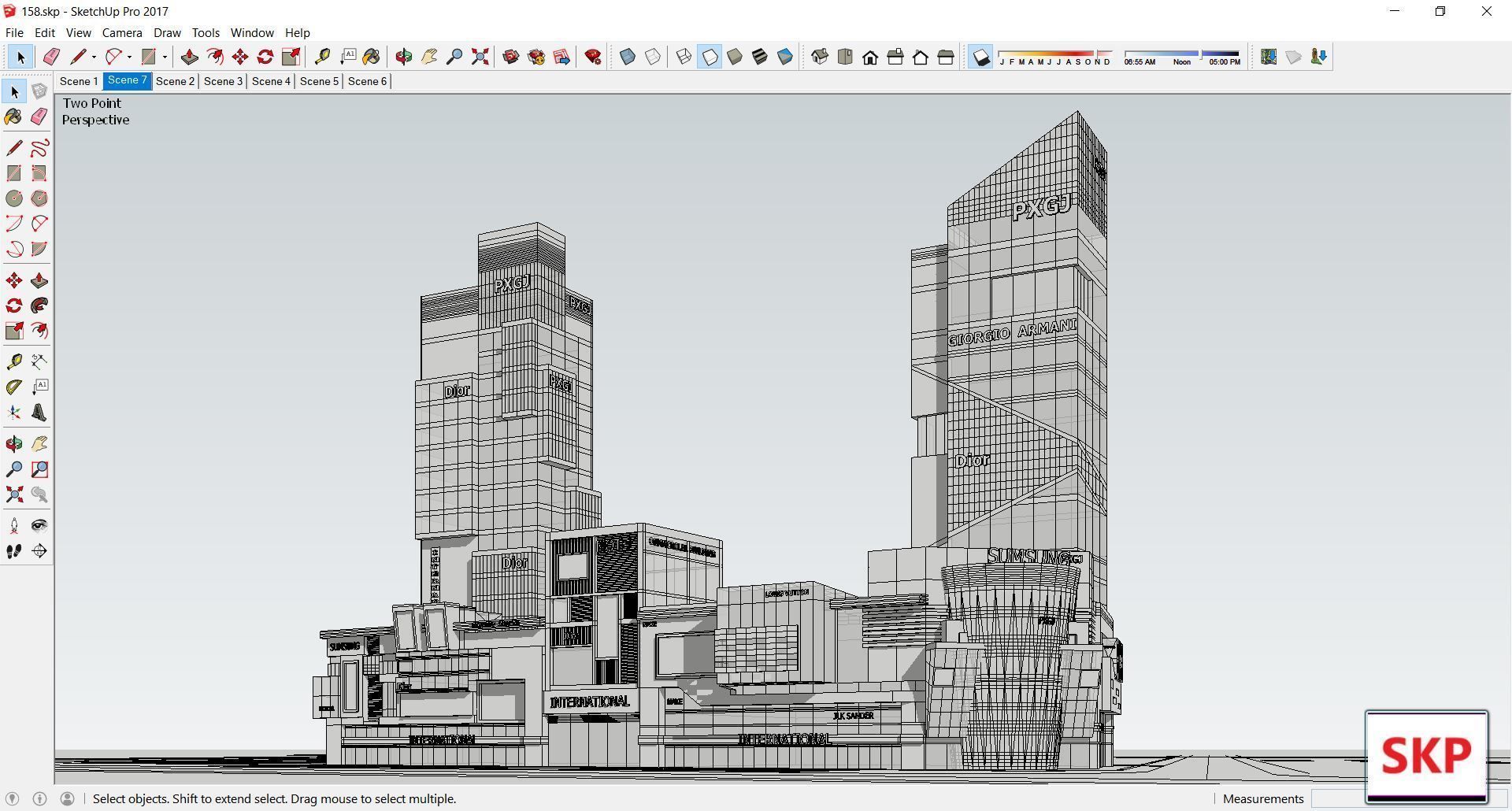 Sketchup Commercial Complex 158 3D model_2