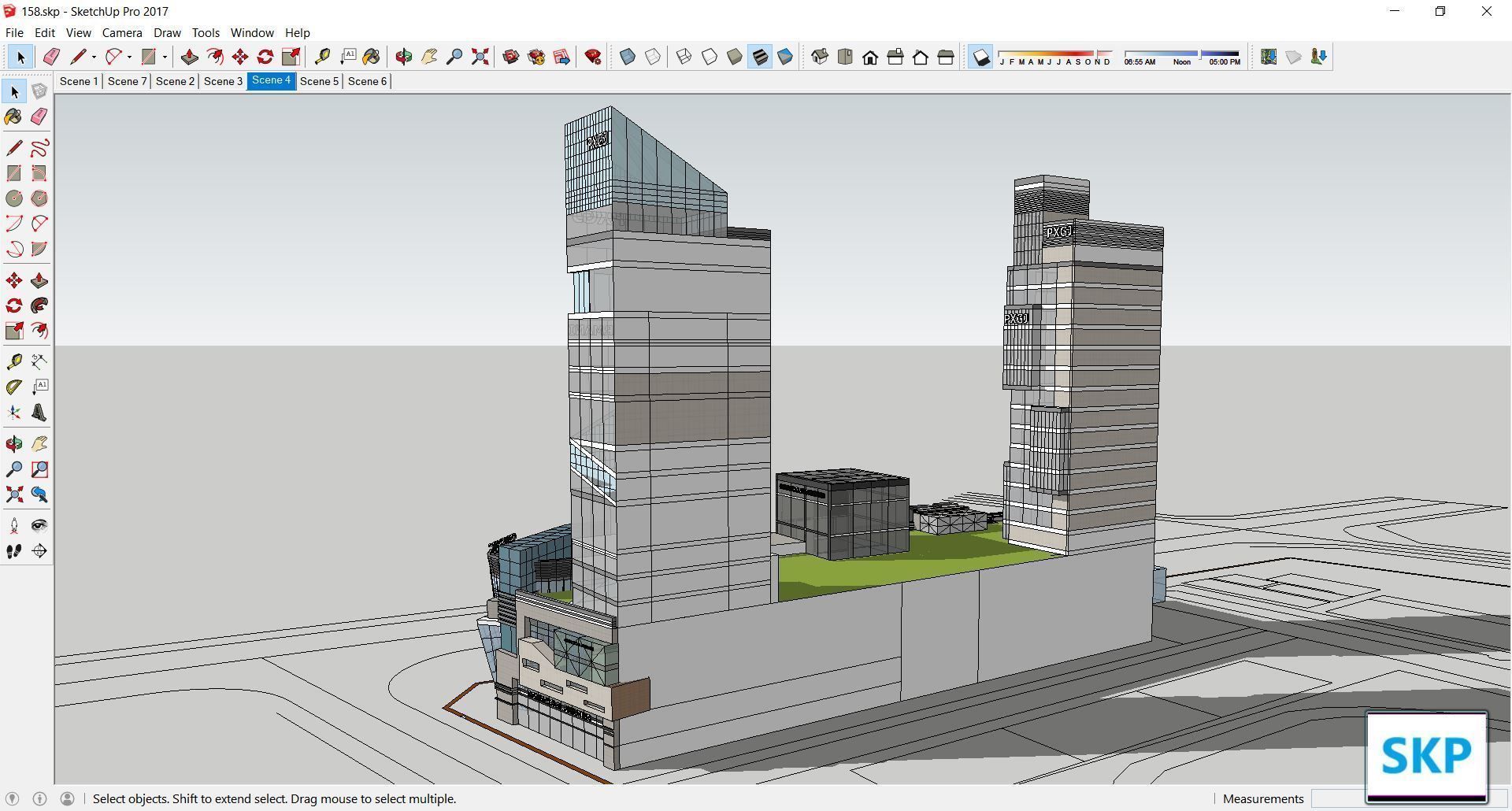 Sketchup Commercial Complex 158 3D model_5