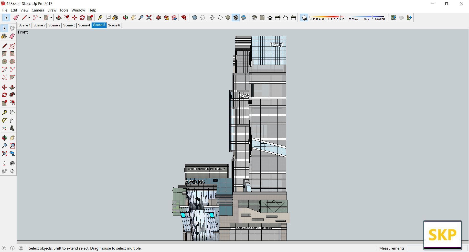 Sketchup Commercial Complex 158 3D model_6