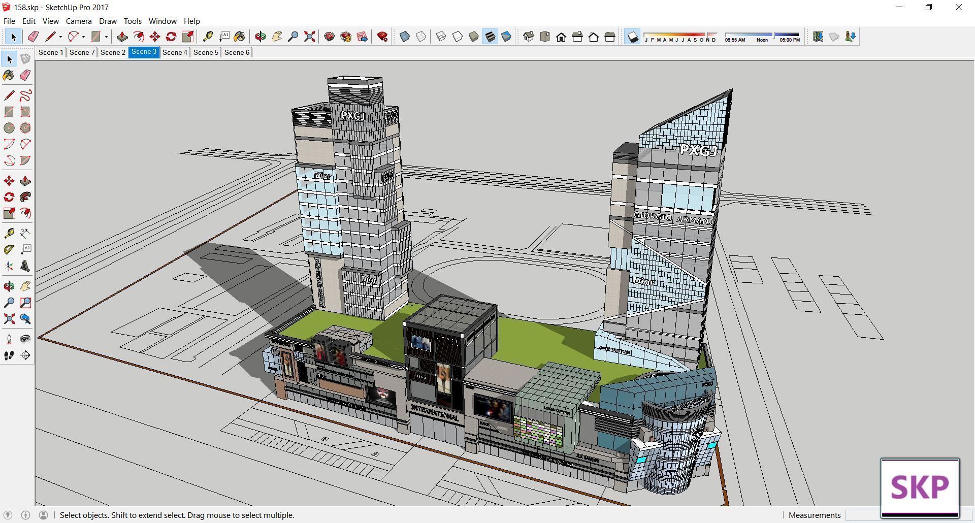 Sketchup Commercial Complex 158 3D model_4