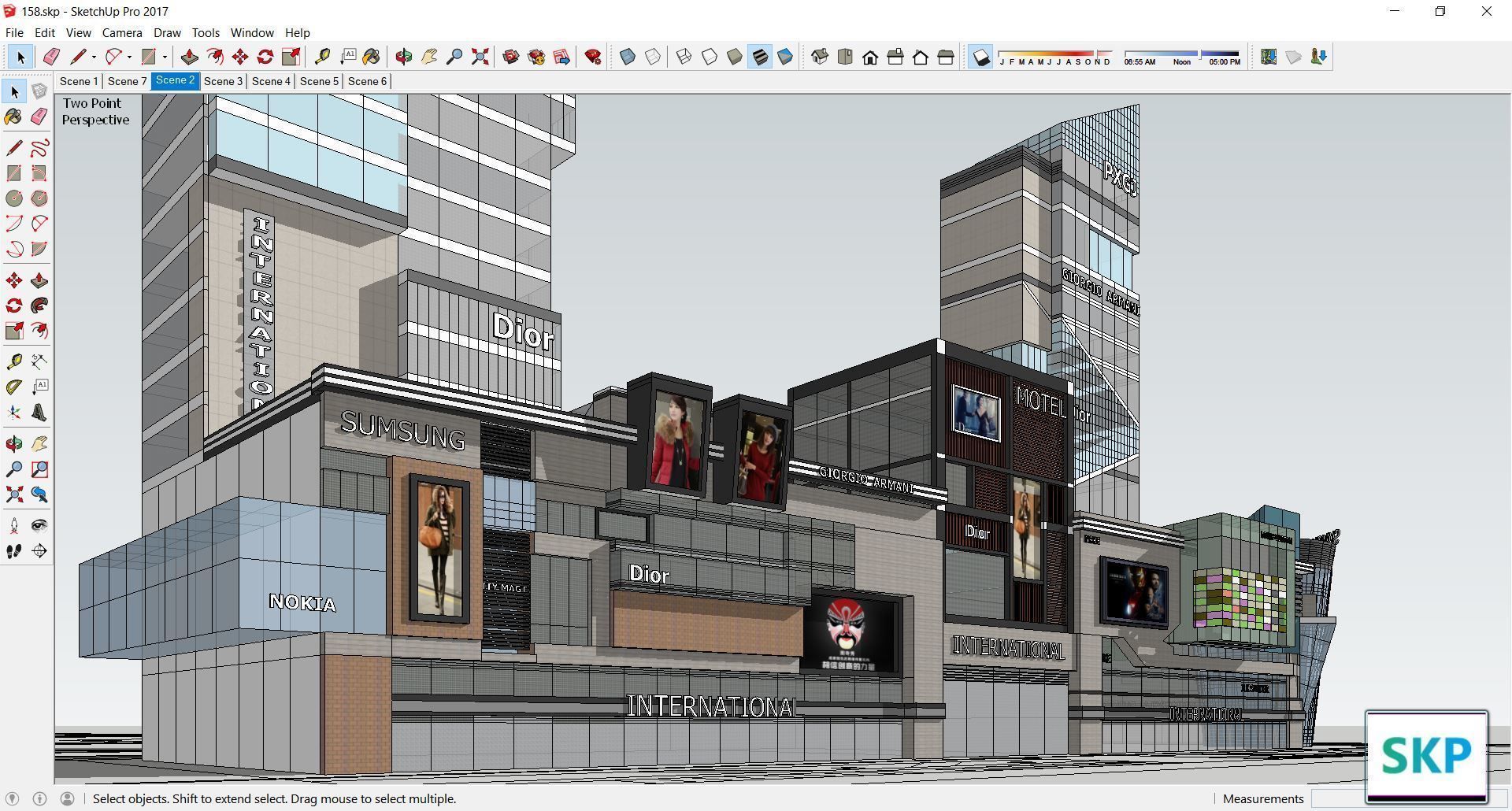 Sketchup Commercial Complex 158 3D model_3