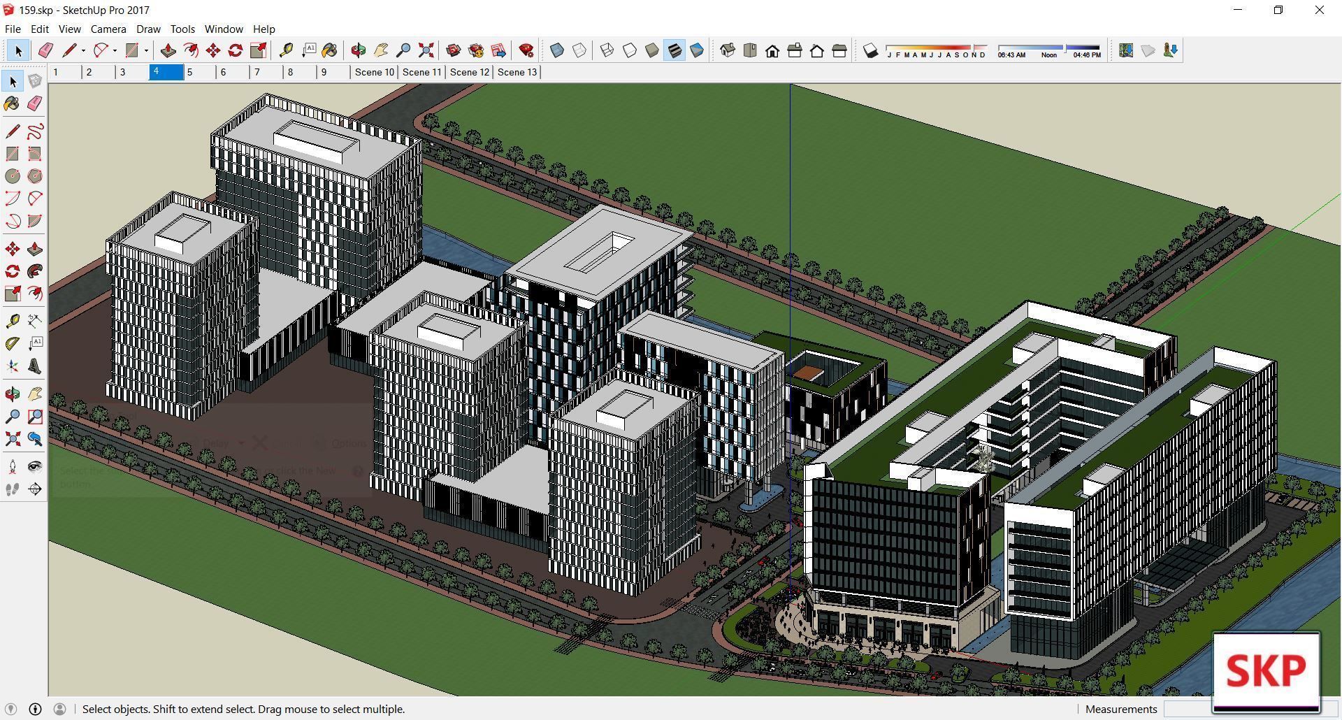 Sketchup Commercial Complex 159 3D model_11