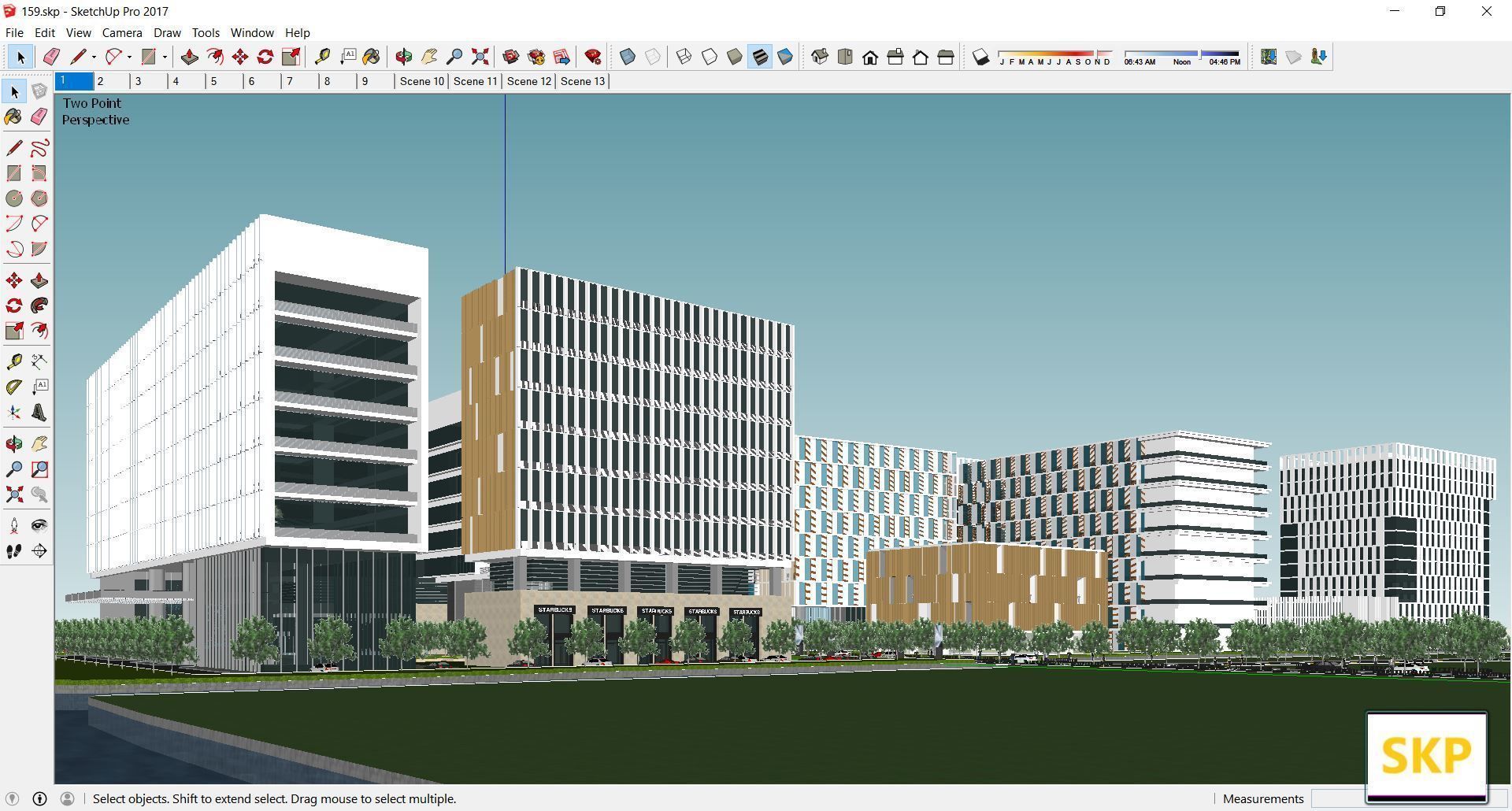 Sketchup Commercial Complex 159 3D model_7