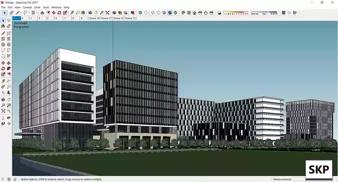 Sketchup Commercial Complex 159 3D model